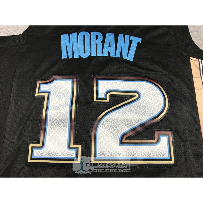 Camiseta Memphis Grizzlies Ja Morant NO 12 Ciudad 2022-23 Negro